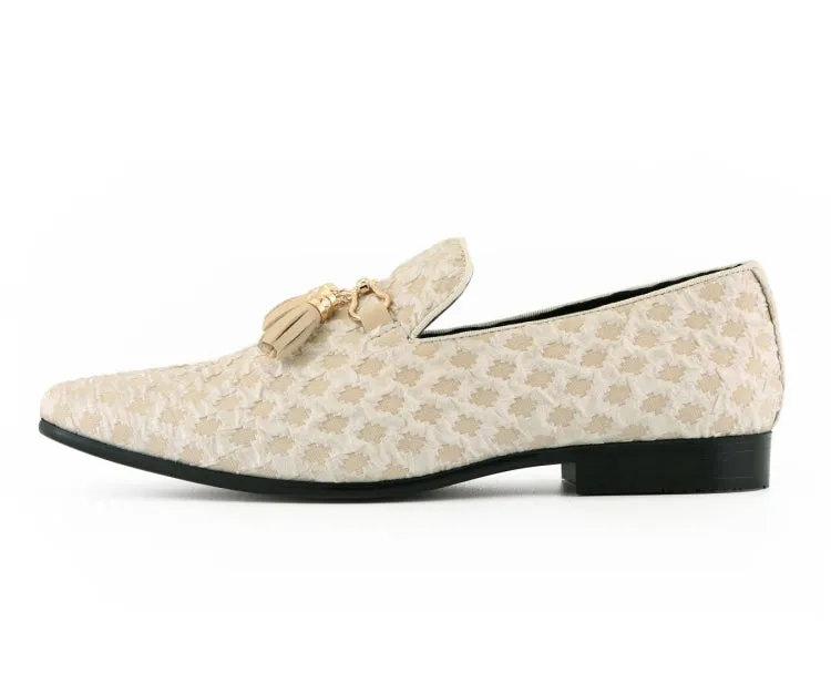 Amali Elegant Tassel Shoes For Men Quilted Design