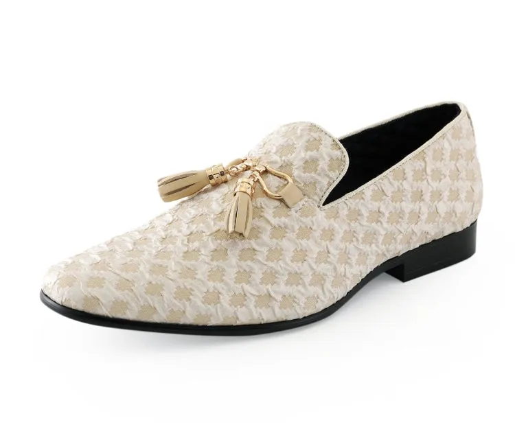Amali Elegant Tassel Shoes For Men Quilted Design