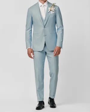 Angelico 365 Doppio Ritorto S130 Merino Wool Twill Light Blue
