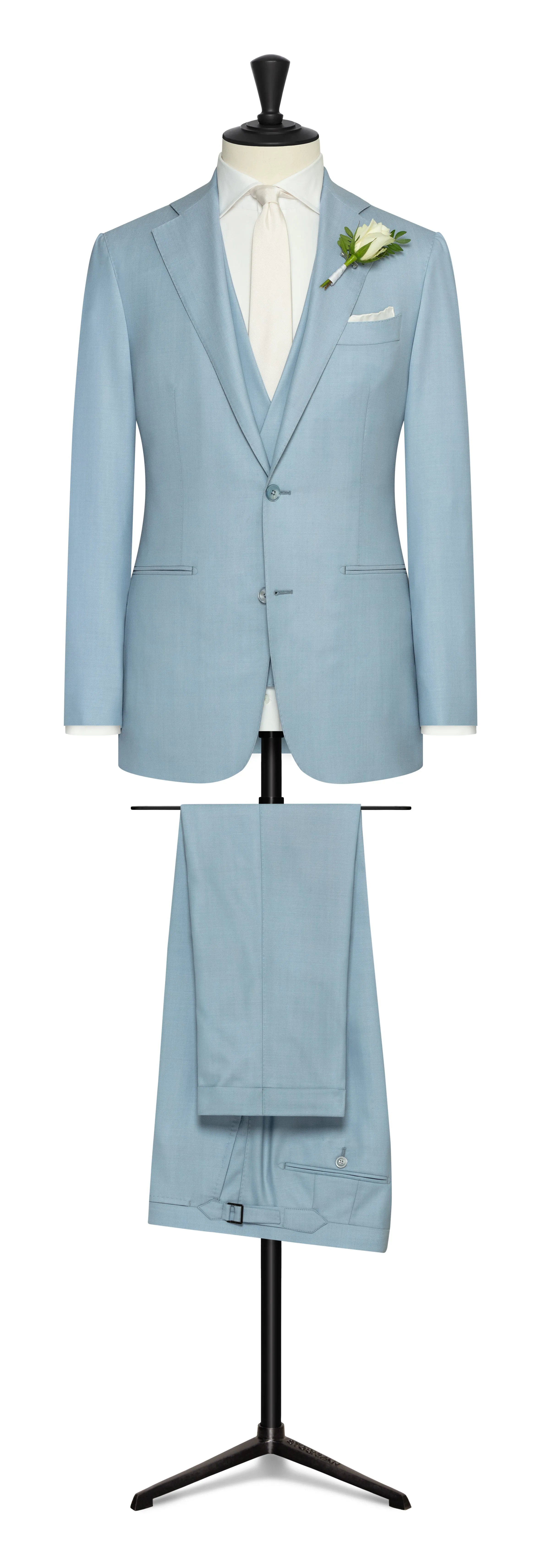 Angelico 365 Doppio Ritorto S130 Merino Wool Twill Light Blue