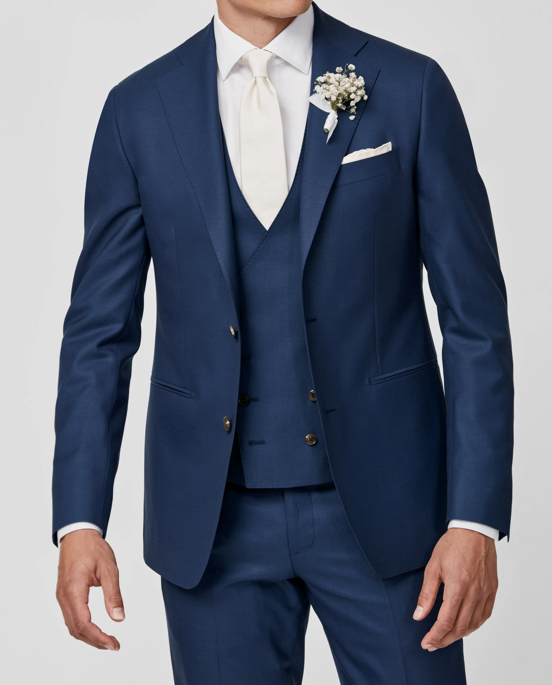 Angelico 365 Doppio Ritorto S130 Merino Wool Twill Royal Blue
