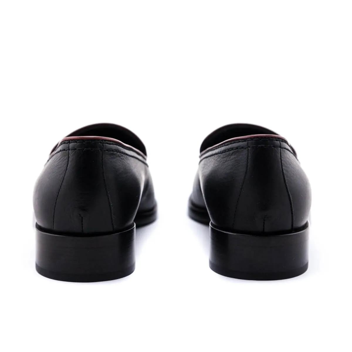 Chanel Black & Burgundy CC Loafers Size US 5.5 | EU 35.5