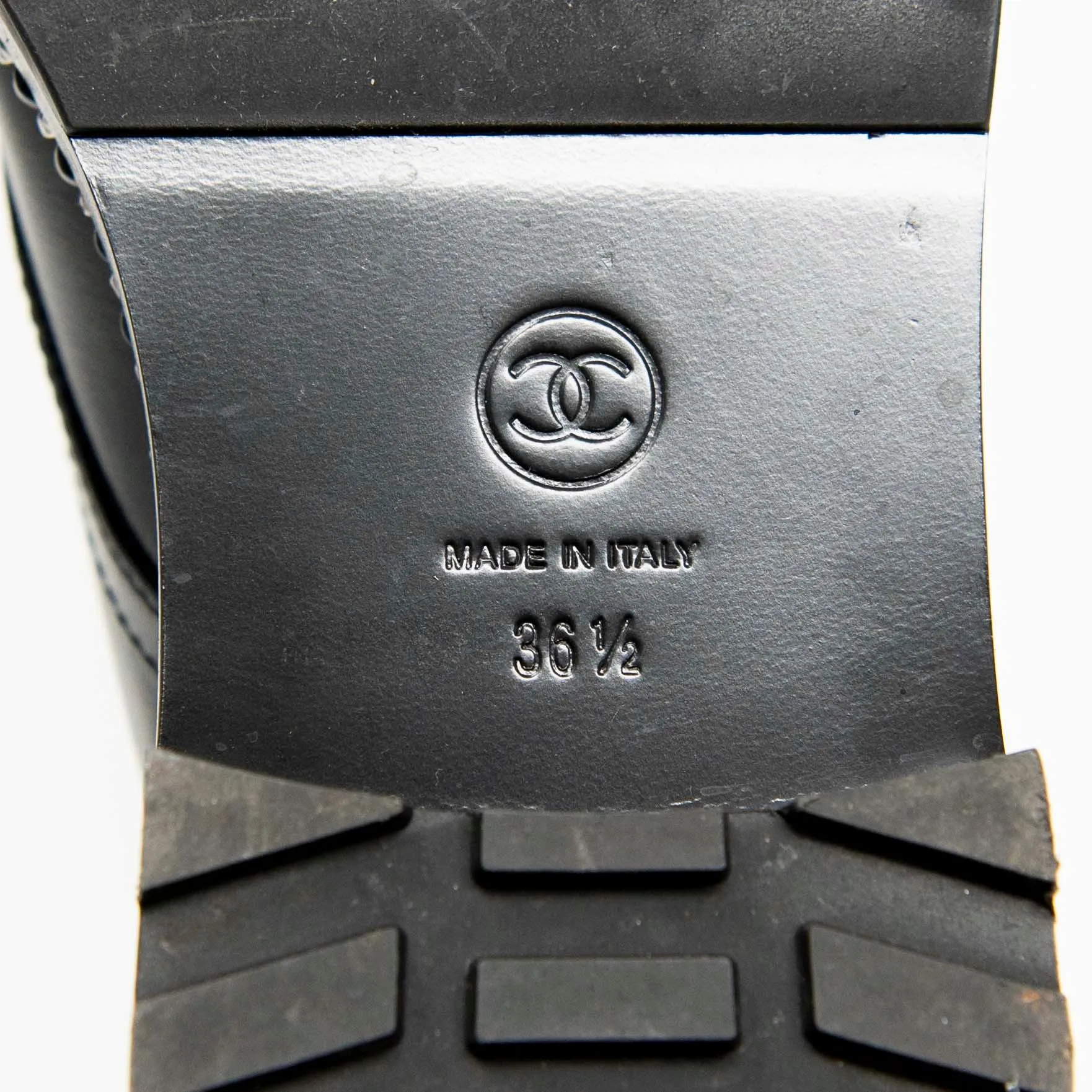 Chanel Black Combat Boots 36.5