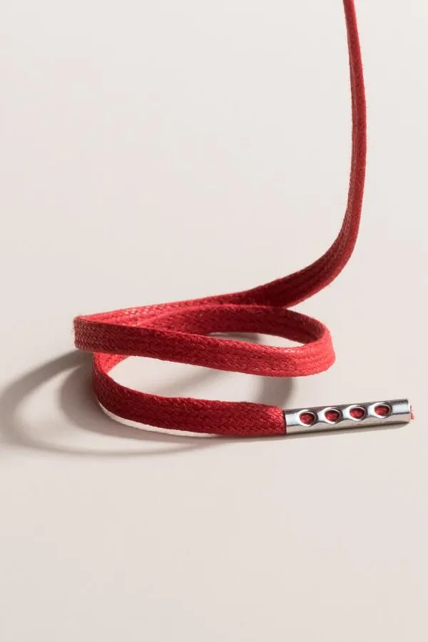Cherry | Flat Waxed Shoelaces