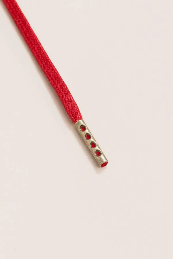 Cherry | Flat Waxed Shoelaces