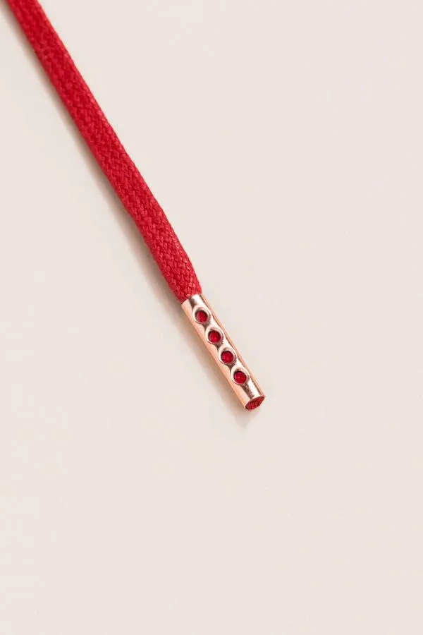 Cherry | Flat Waxed Shoelaces