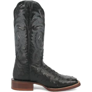 Dan Post Kylo Black Full-Quill Ostrich Boots