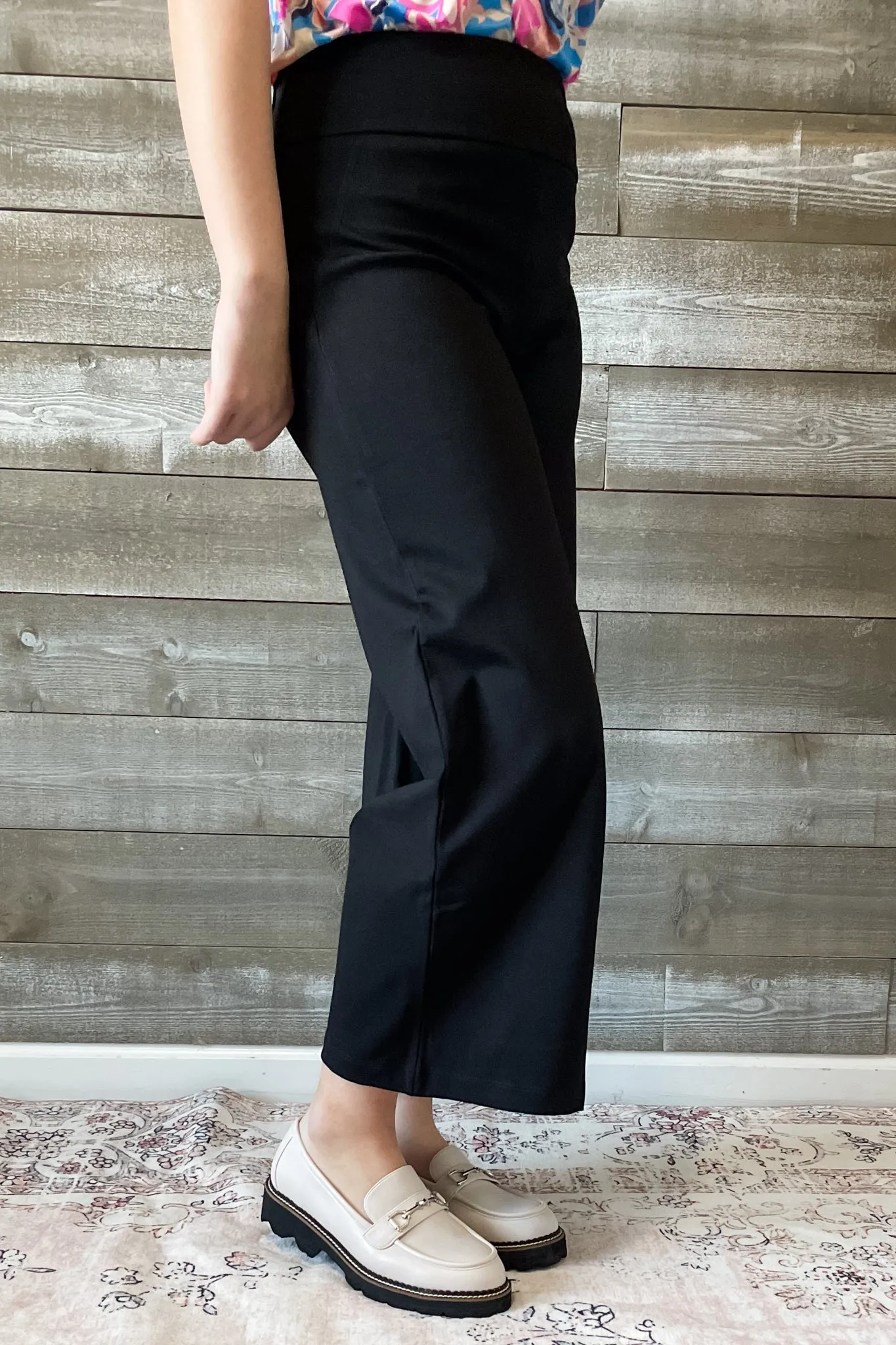 Dear Scarlett Magic Cropped Wide Leg Slacks