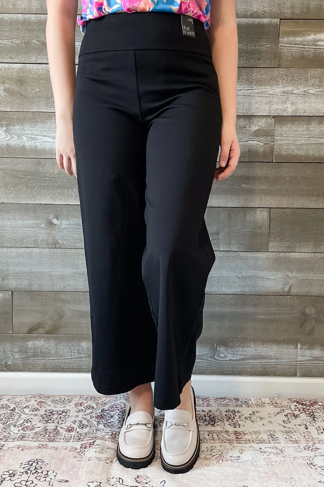 Dear Scarlett Magic Cropped Wide Leg Slacks