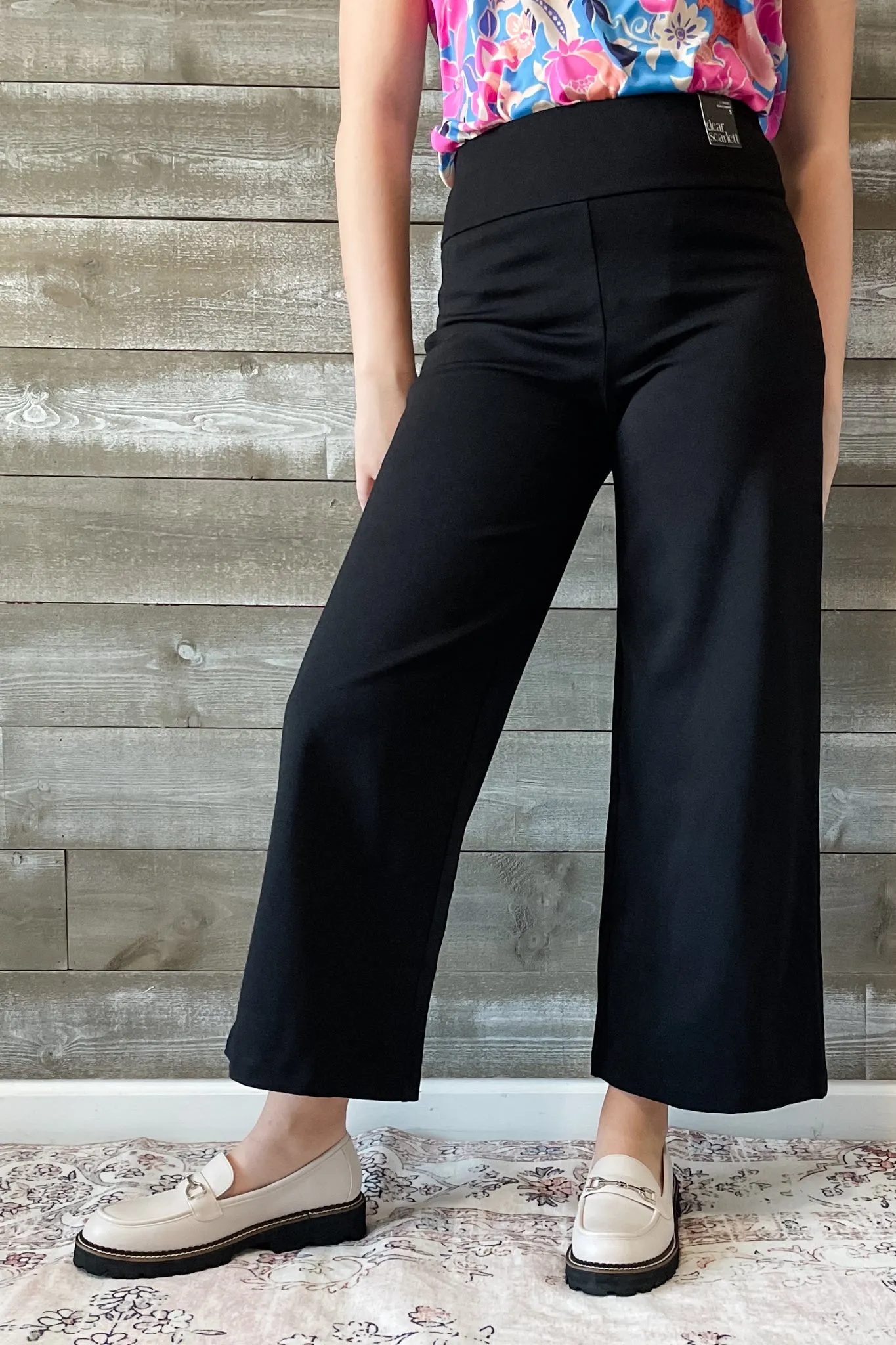 Dear Scarlett Magic Cropped Wide Leg Slacks