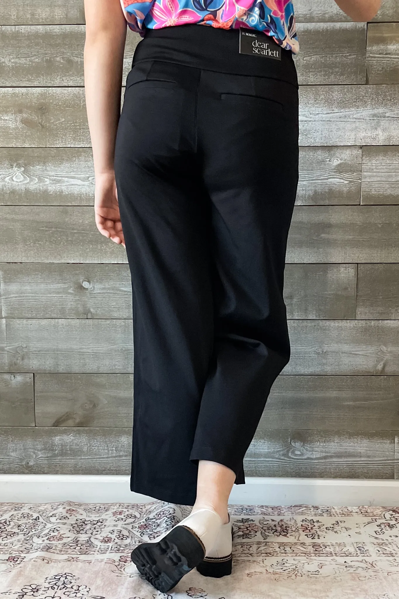 Dear Scarlett Magic Cropped Wide Leg Slacks