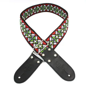 DSL 2" Jacquard Weaving Guitar Strap - Haze Red