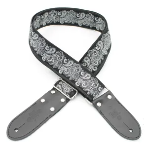 DSL 2" Jacquard Weaving Guitar Strap - Paisley Black