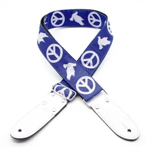 DSL 2" Jacquard Weaving Guitar Strap - Peace Blue