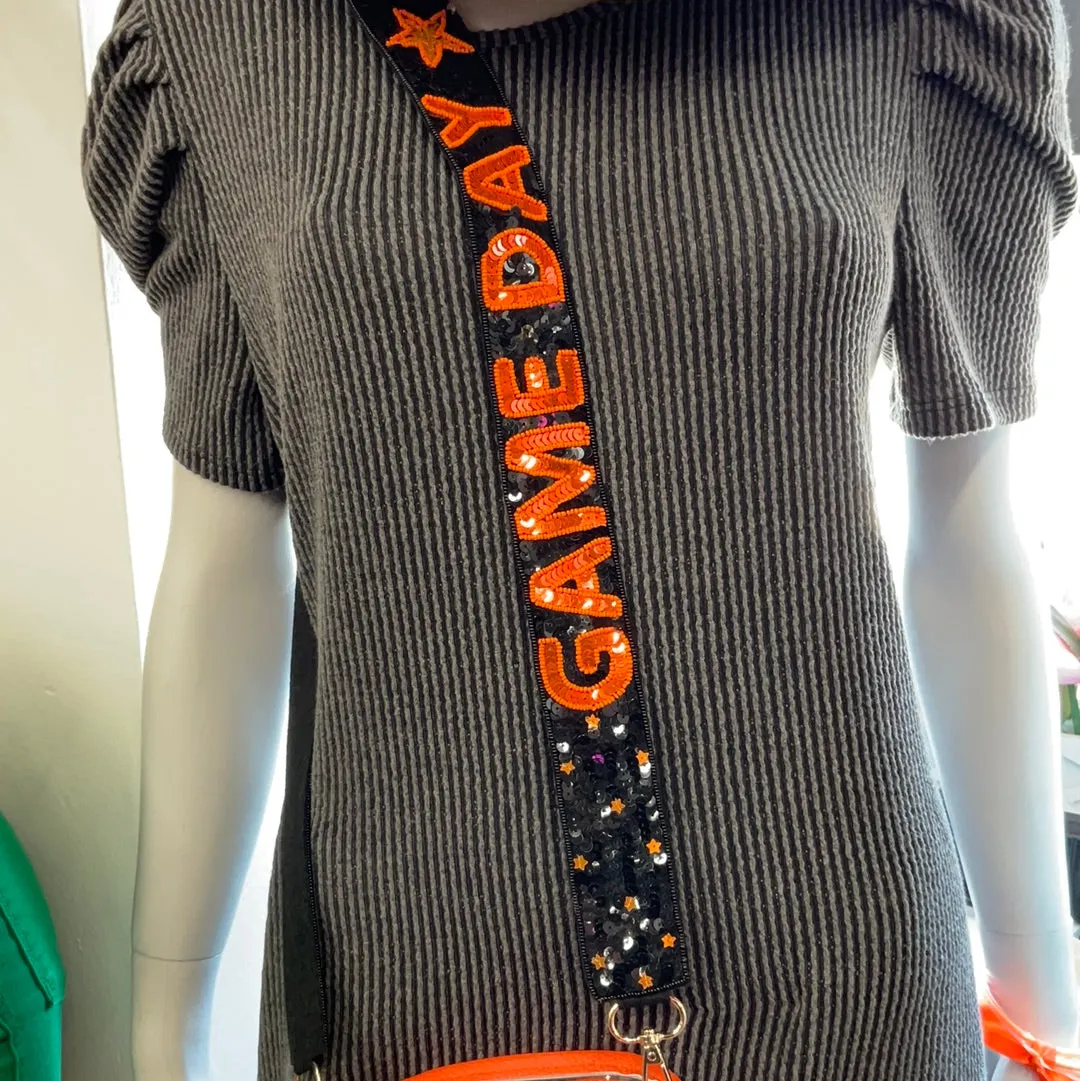 Game Day Stars Purse Strap Sequin