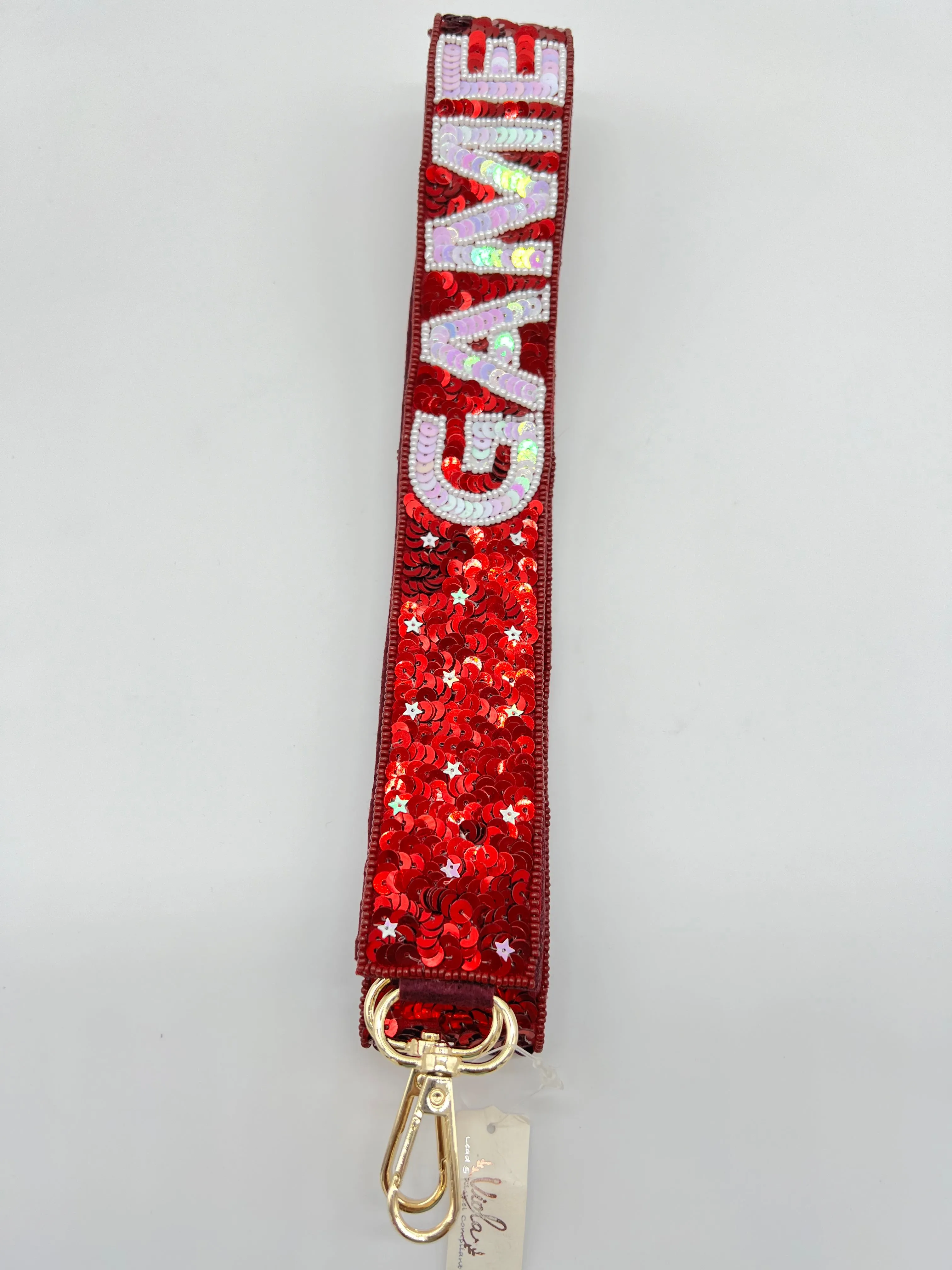 Game Day Stars Purse Strap Sequin