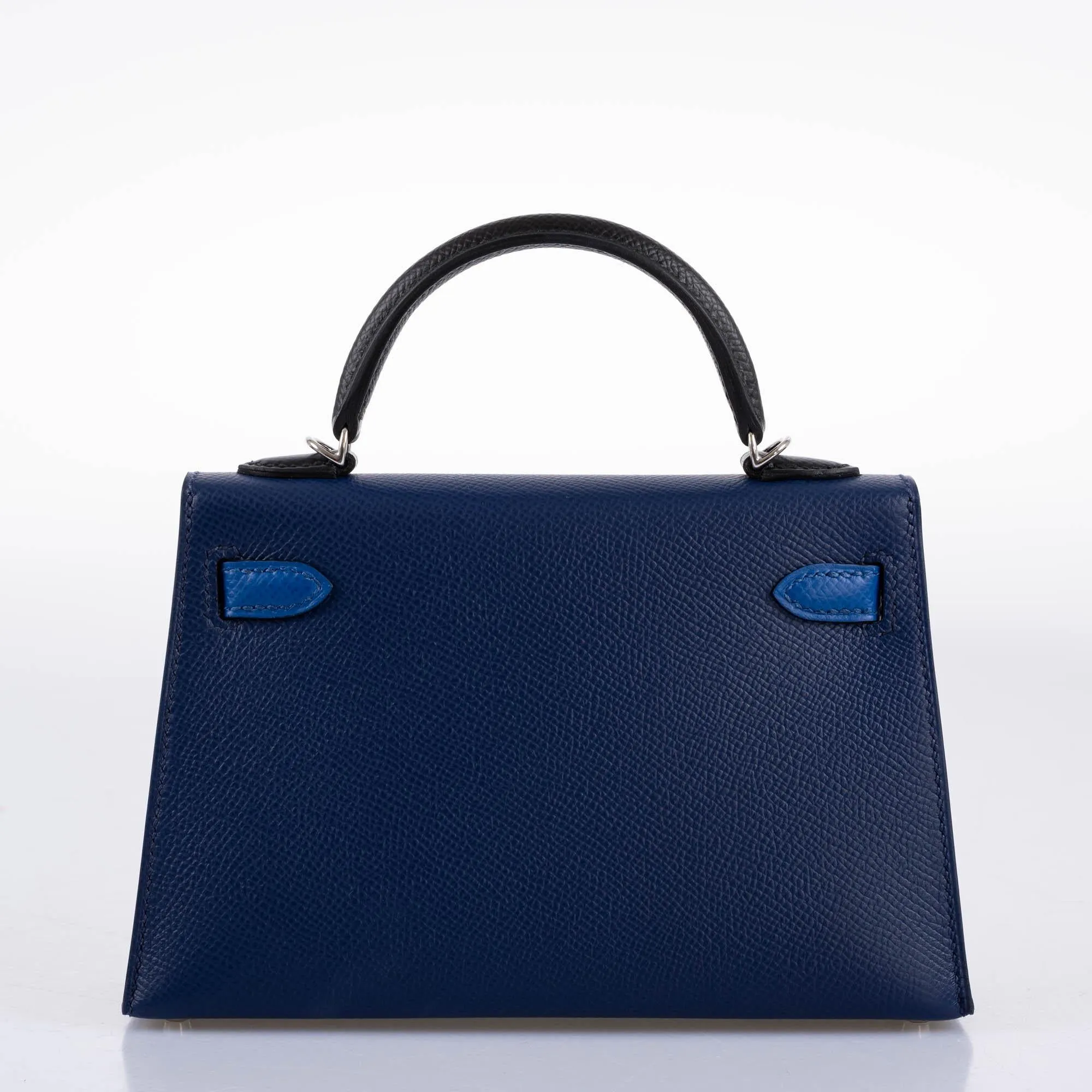Hermès Mini Kelly 20 Tricolor Bleu Saphir, France, and Black Epsom Palladium Hardware