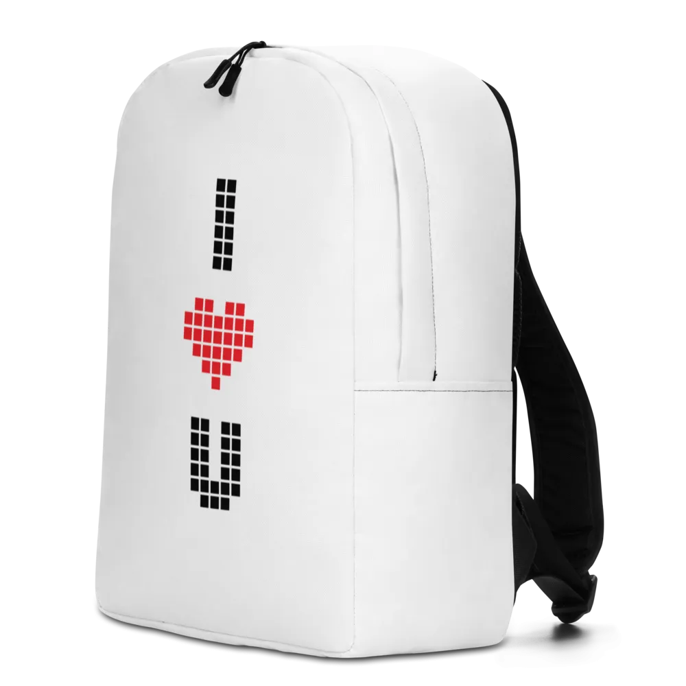 I Heart U Pixel Minimalist Backpack