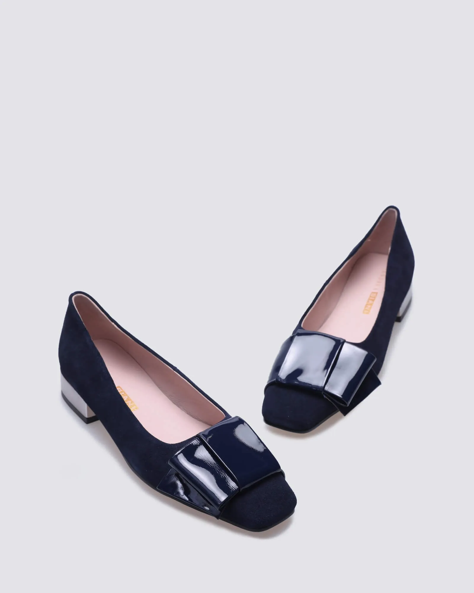 JUNE BALLET FLATS NAVY SUEDE LEATHER