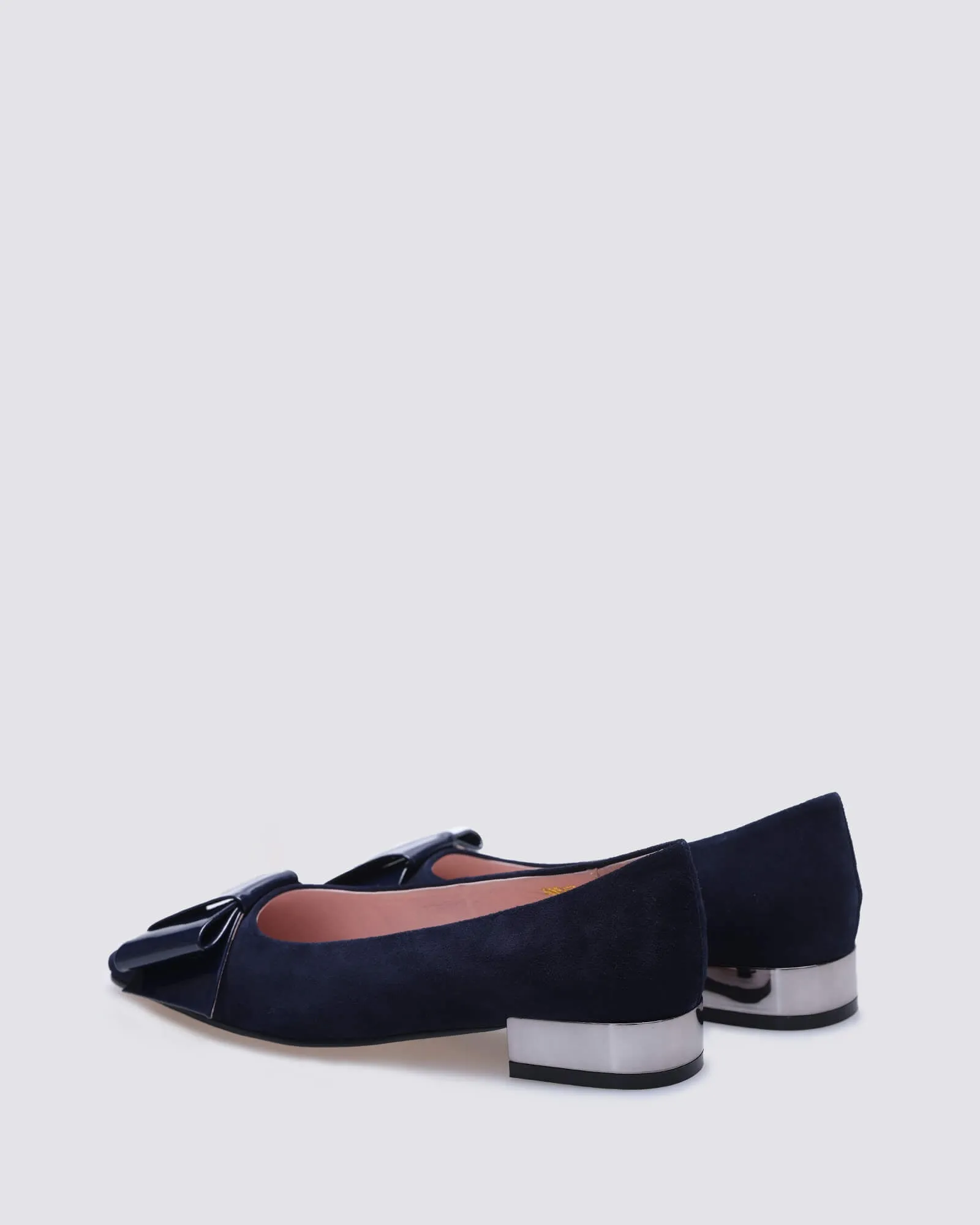 JUNE BALLET FLATS NAVY SUEDE LEATHER