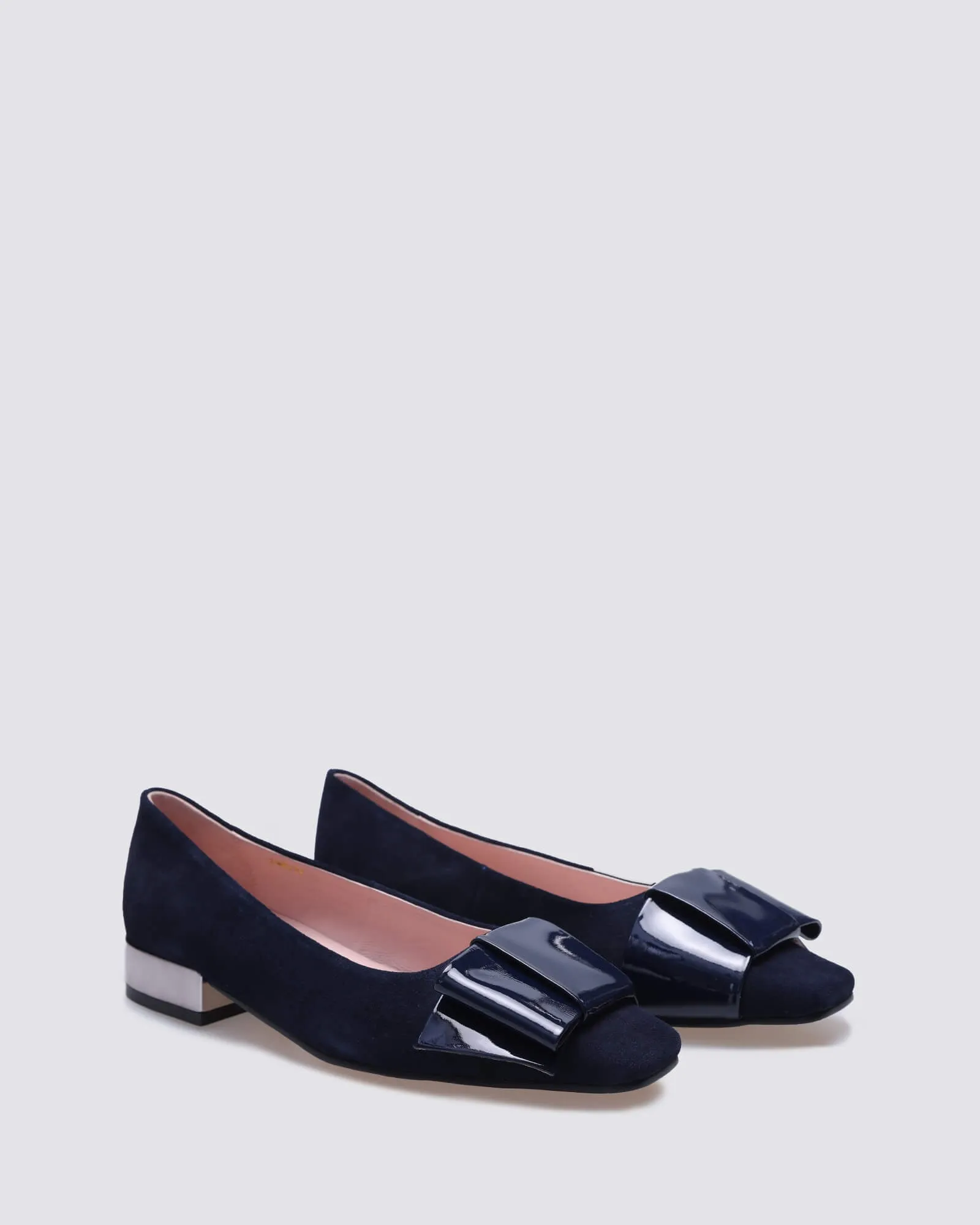 JUNE BALLET FLATS NAVY SUEDE LEATHER