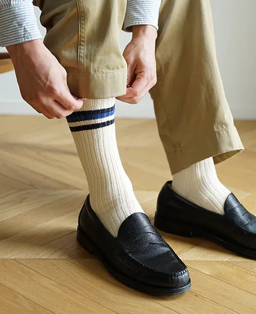 Kamakura Vintage Ivy Socks - Blue