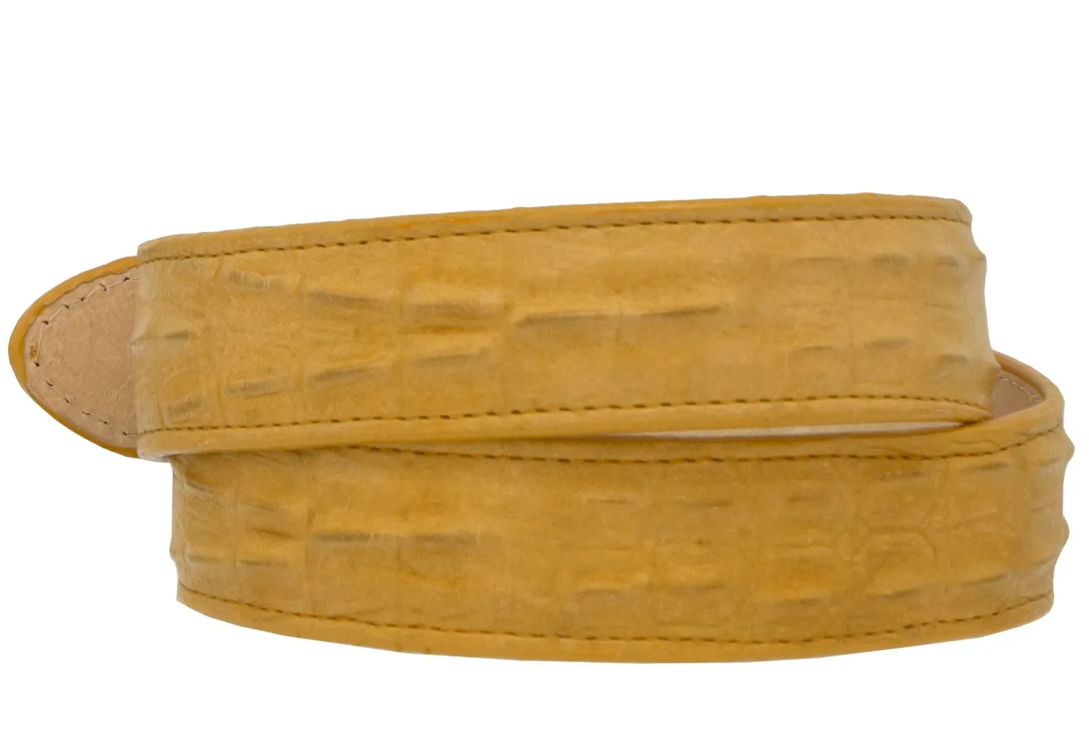 Kids Buttercup Western Cowboy Belt Crocodile Print Leather - Rodeo Buckle