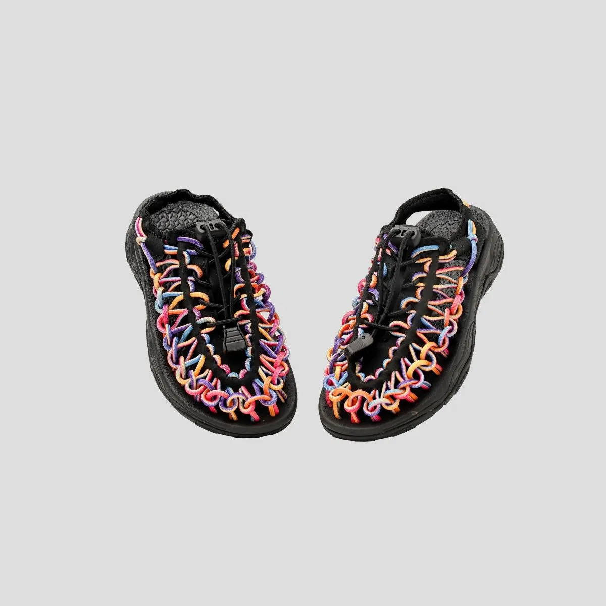 Loom Sandals Rainbow Black for Kids