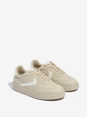 LUNA BLU Beige Lace-Up Sneakers