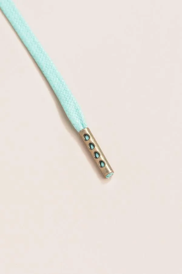 Mint Green | Flat Waxed Shoelaces