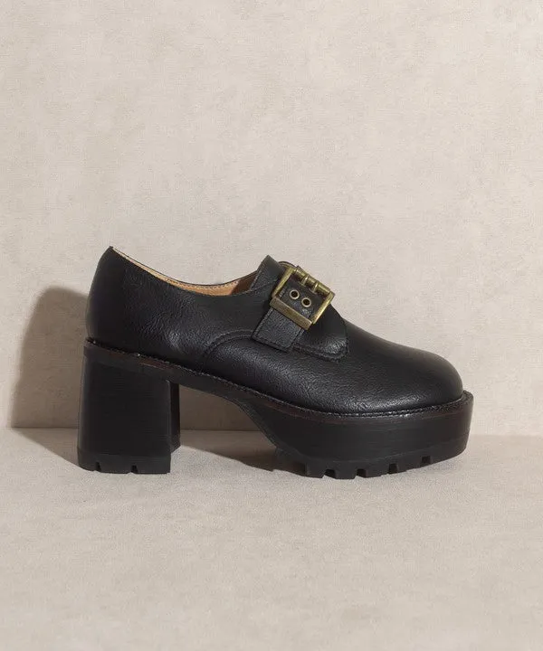 Oasis Society Sarah Buckled Platform Loafers