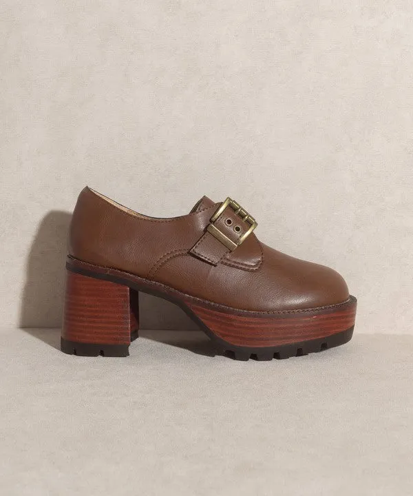 Oasis Society Sarah Buckled Platform Loafers
