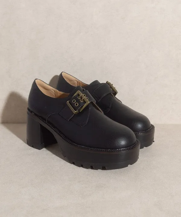 Oasis Society Sarah Buckled Platform Loafers