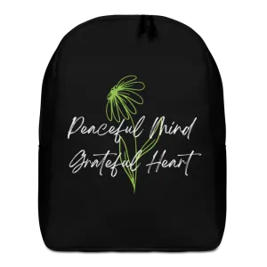 Peaceful Mind Grateful Heart Minimalist Backpack