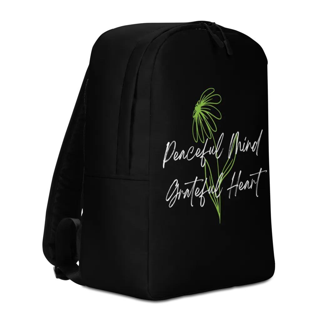 Peaceful Mind Grateful Heart Minimalist Backpack