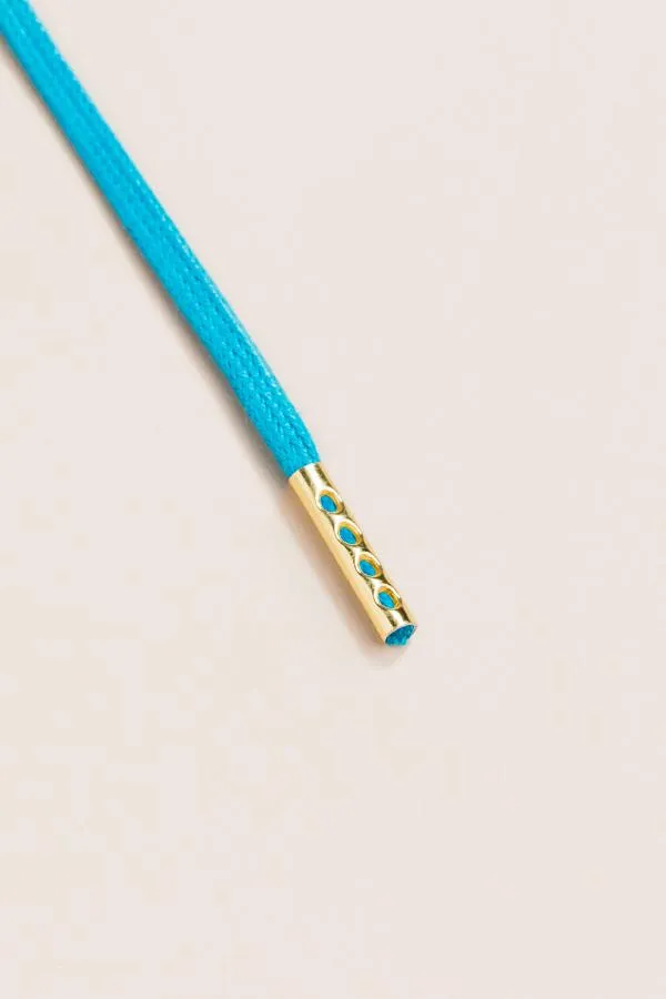 Petrol Blue | Flat Waxed Shoelaces