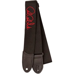 PRS PRS-STRAP-POLY-BKRD 2" Poly Strap, Signature Red, Black