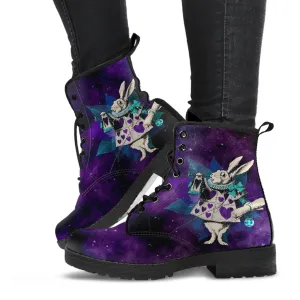 Purple Boots for Women, Alice in Wonderland Gifts #25 Purple Series | Combat Boots, Vegan Leather, Women's Boots