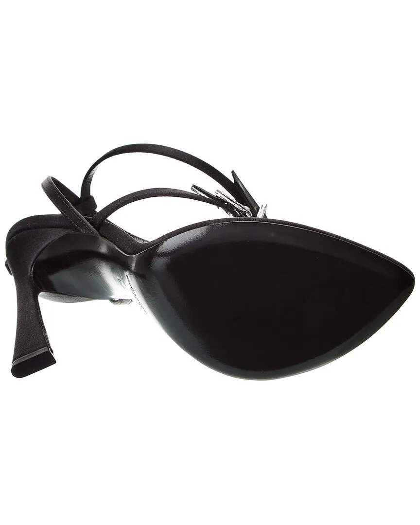 Saint Laurent Nadja 105 Satin Sandal