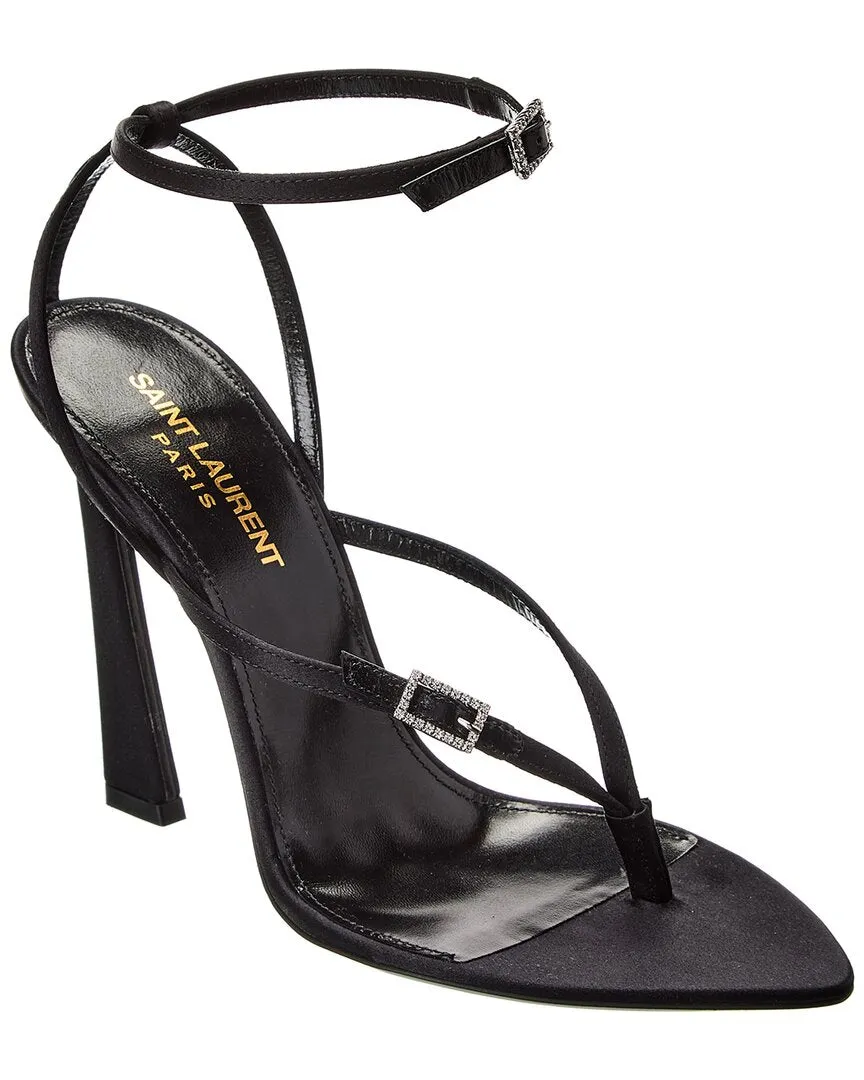 Saint Laurent Nadja 105 Satin Sandal