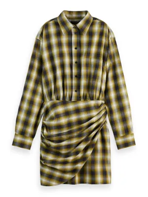 Scotch & Soda Flannel Mini Wrap Dress