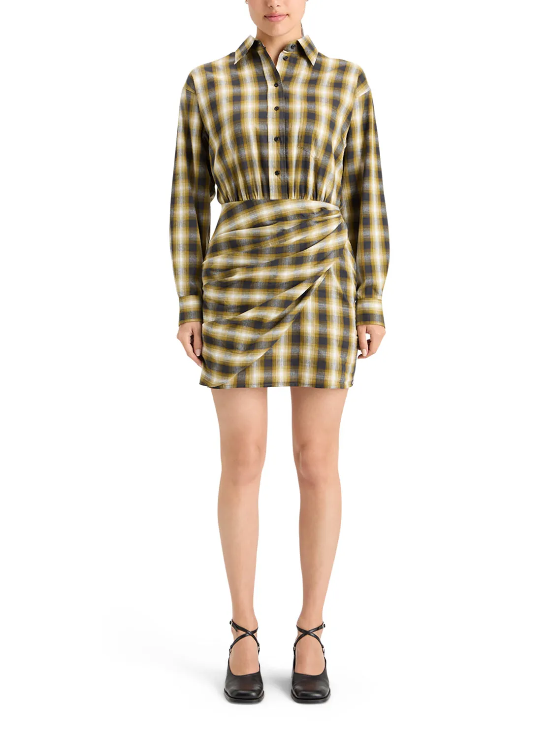 Scotch & Soda Flannel Mini Wrap Dress