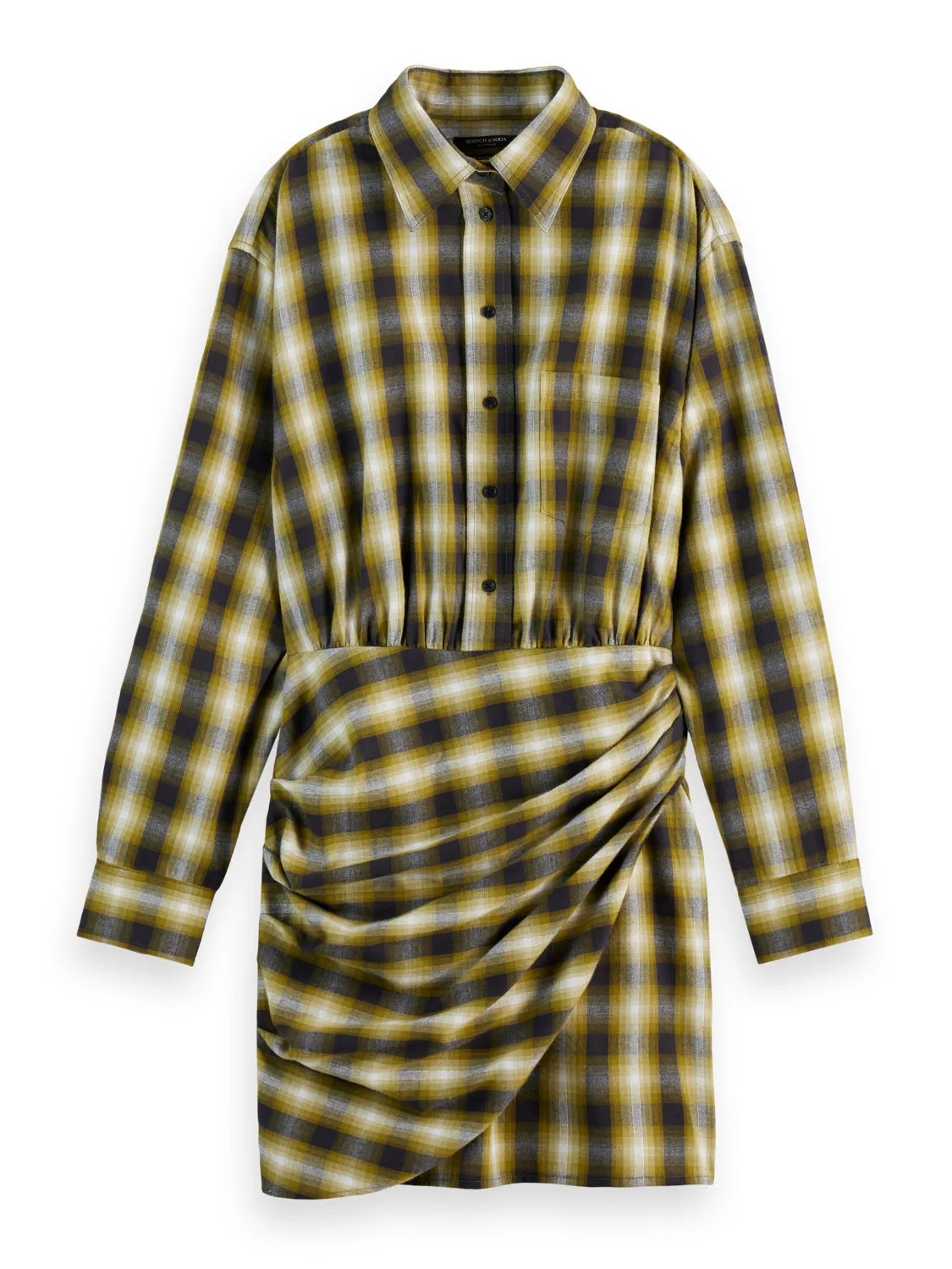 Scotch & Soda Flannel Mini Wrap Dress