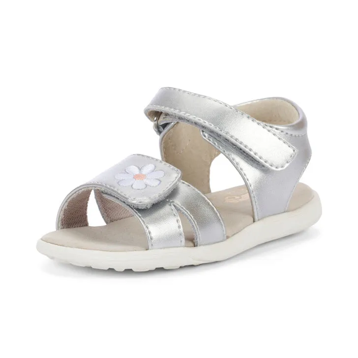 See Kai Run Olivia III | Silver/Flower Little Kids Sandals
