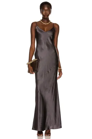 Serita Maxi Stylish V-Neck Bias Dress