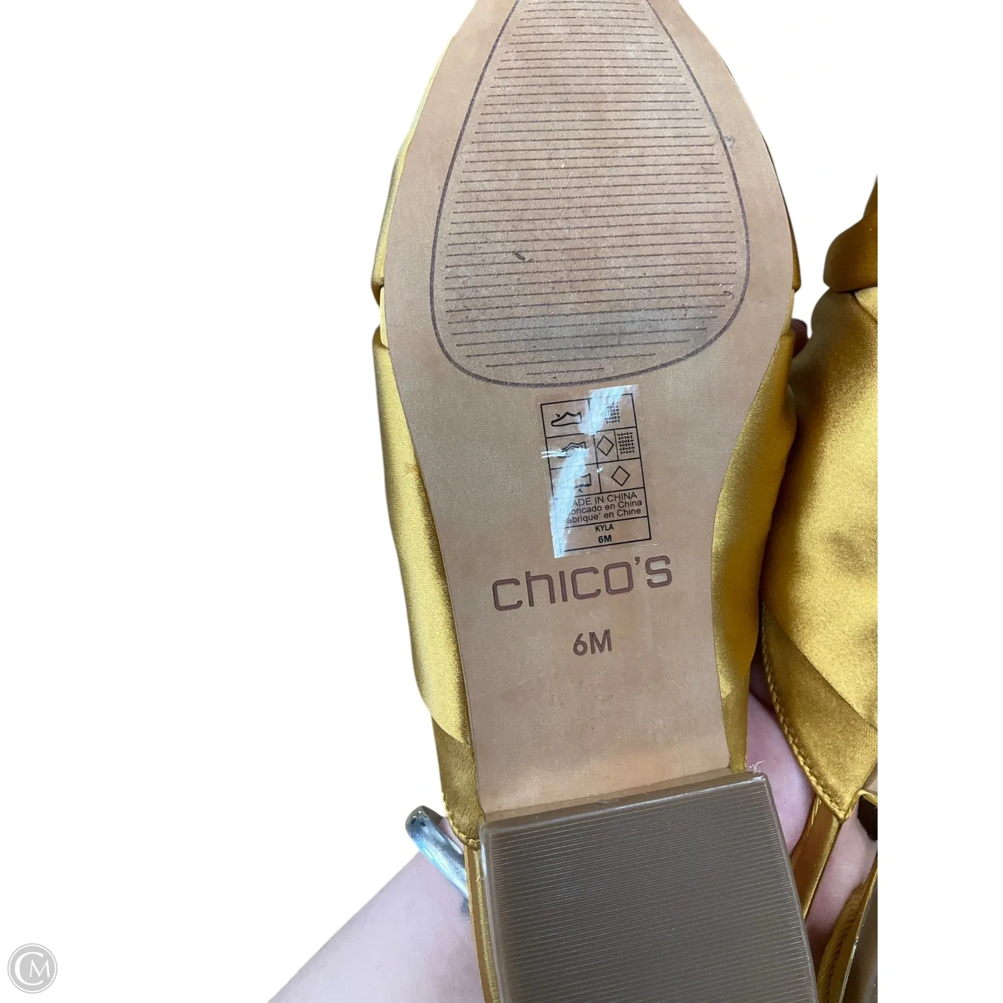 Shoes Flats By Chicos In Yellow, Size: 6