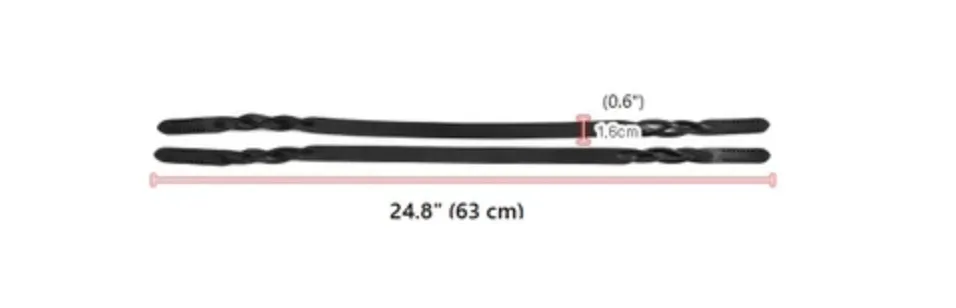 Shoulder Bag Straps: 24.8" Genuine Leather Braid Style (2 Straps)