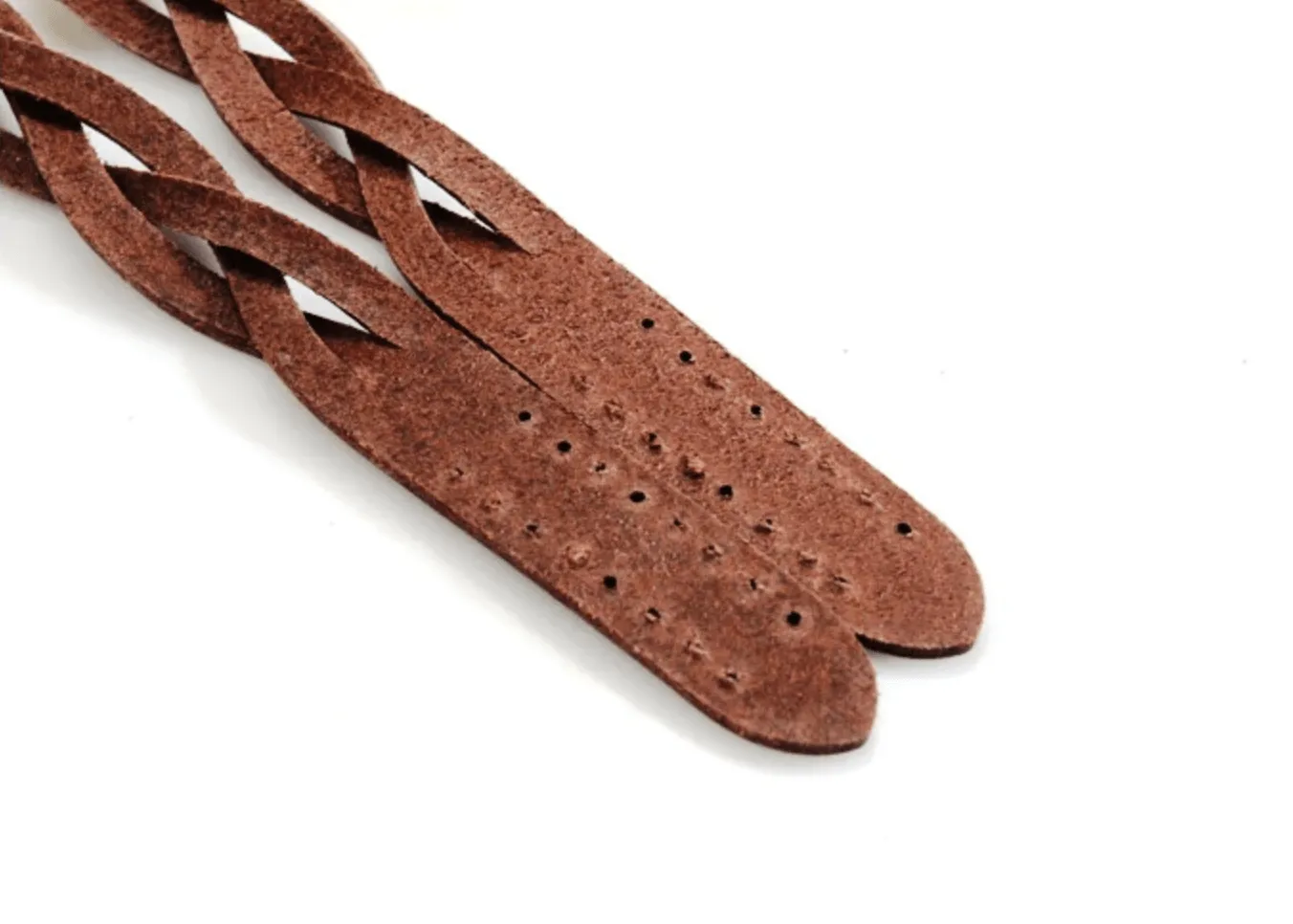 Shoulder Bag Straps: 24.8" Genuine Leather Braid Style (2 Straps)
