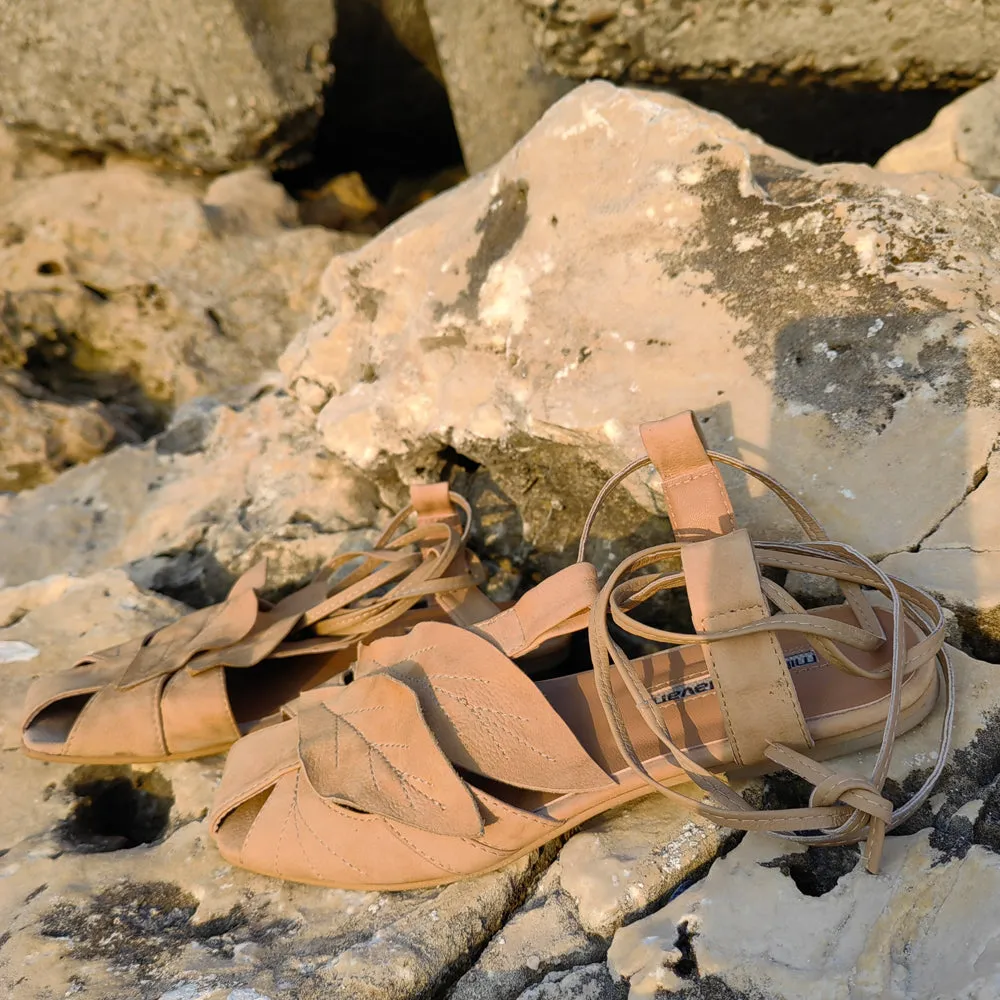 SHR Sandy Wind beige flat sandals