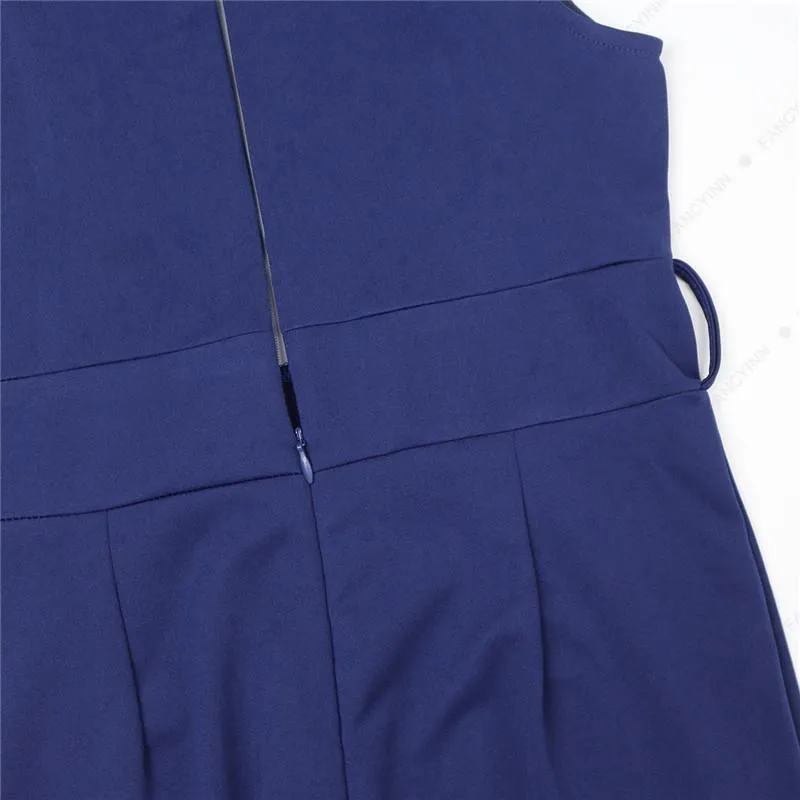 Sleeveless V-Neck Straps Bottoming Jumpsuit